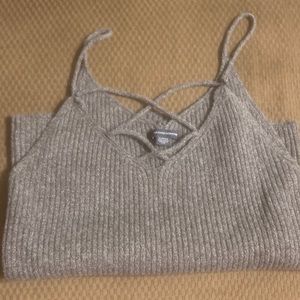 AEO ribbed laced tank top